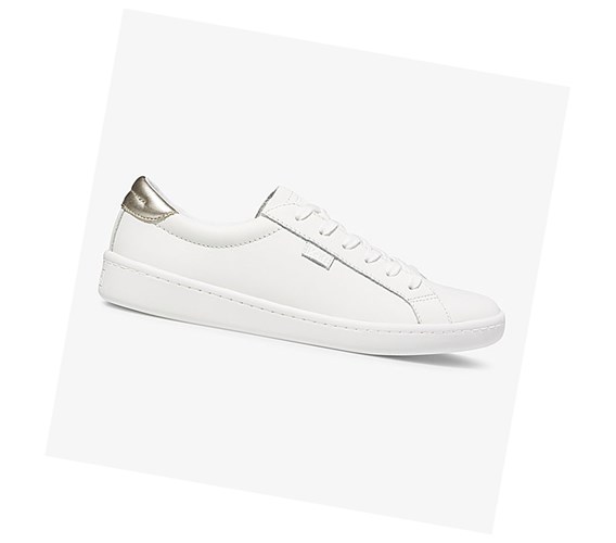 Keds Ace Kozene Snurovacie Topanky Damske Biele | FKTXAU-947