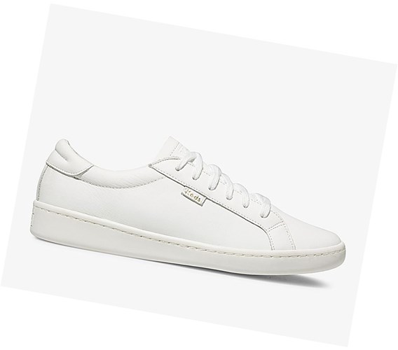 Keds Ace Kozene Snurovacie Topanky Damske Biele | GUWHCM-385
