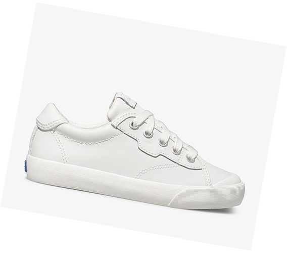 Keds Big Kid Crew Kick '75 Kozene Tenisky Detske Biele | IPDRJW-310