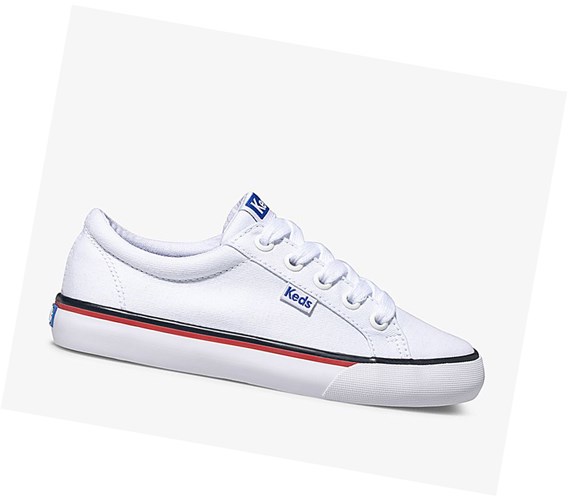 Keds Big Kid Jump Kick Platene Tenisky Detske Biele | IRCVZF-814