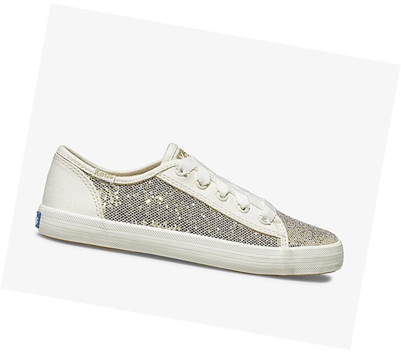 Keds Big Kid Kickstart Metallic Sparkle Casual Obuv Detske Metal | KNGVXI-259
