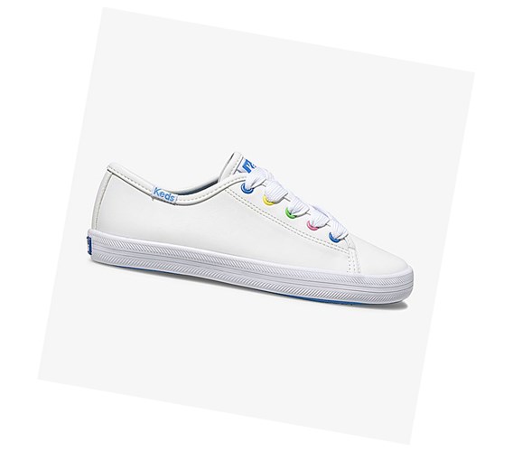 Keds Big Kid Kickstart Multi Tenisky Detske Biele Viacfarebný | XUJTPS-368