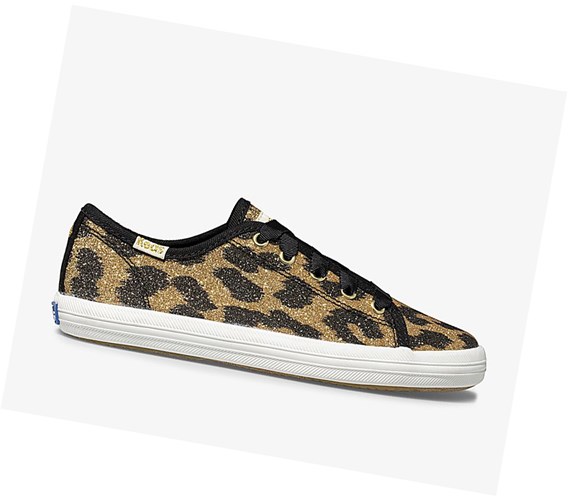 Keds Big Kid x kate spade new york Kickstart Glitter Leopard Casual Obuv Detske Leopardie | KWDBTS-483