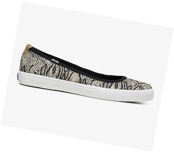 Keds Bryn Snake Pohodlie Slip On Tenisky Damske Krém Čierne | VKMGQY-942