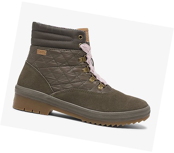 Keds Camp Boot Vody Snurovacie Topanky Damske Olivovo Zelená | FVPTLS-687