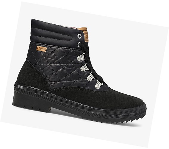 Keds Camp Boot Vody Vysoké Čižmy Damske Čierne | FSRCKU-496