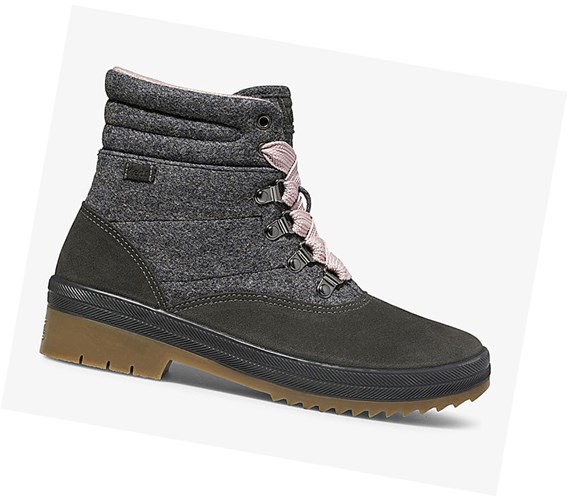 Keds Camp Vody Snurovacie Topanky Damske Tmavo Siva | HXEJFI-715