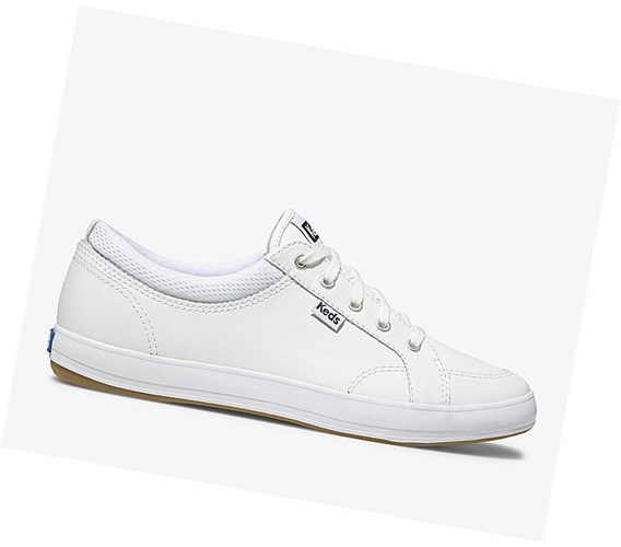 Keds Center Kozene Snurovacie Topanky Damske Biele | YIUXDN-672