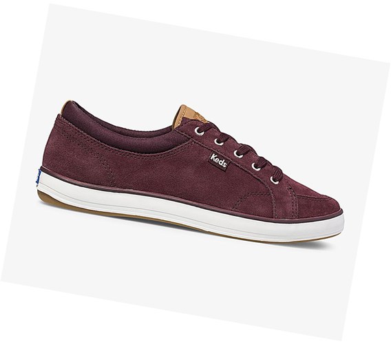 Keds Center Semisove Pohodlie Snurovacie Topanky Damske Červené | AYBRCZ-321