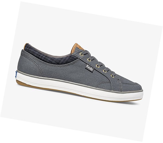 Keds Center Waxed Platene Pohodlie Snurovacie Topanky Damske Tmavo Siva | HDBXZG-254