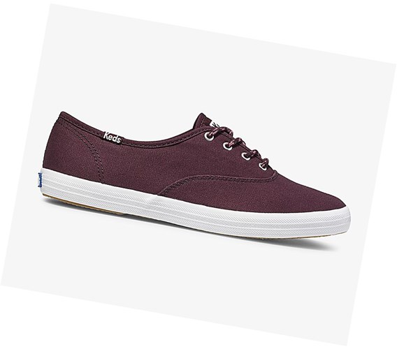 Keds Champion Fall Solids Snurovacie Topanky Damske Červené | PAMHTL-821