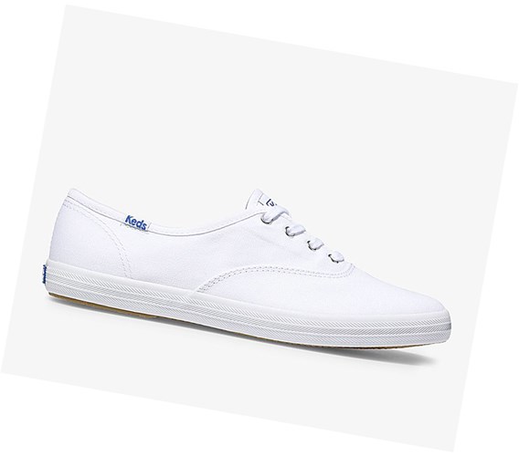 Keds Champion Platene Original Snurovacie Topanky Damske Biele | PRGOJE-684