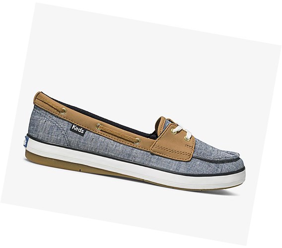 Keds Charter Airy Chambray Slip On Tenisky Damske Námornícka Modrá | RTLWDI-591