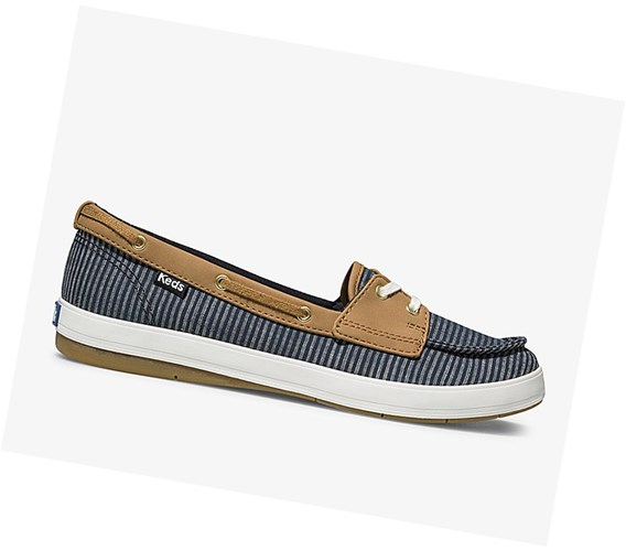 Keds Charter Stripe Pohodlie Slip On Tenisky Damske Námornícka Modrá | OSTWUV-349