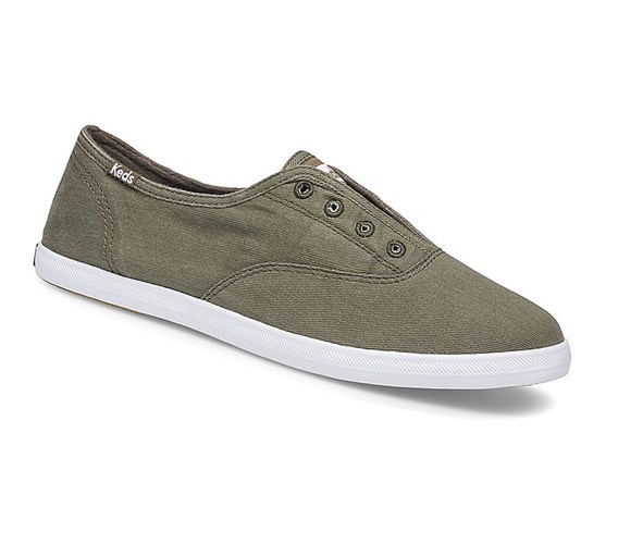 Keds Chillax Washable Slip On Tenisky Damske Olivovo Zelená | ONACSR-936