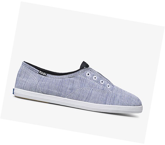 Keds Chillax Yarn Dye Stripe Pohodlie Slip On Tenisky Damske Modre | SDRAUL-916