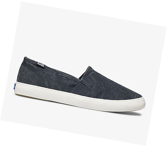 Keds Clipper Washed Solids Pohodlie Slip On Tenisky Damske Námornícka Modrá | NGYRAQ-738