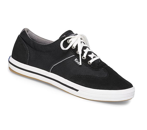 Keds Courty Semisove Pohodlie Snurovacie Topanky Damske Čierne | TWBNGP-168