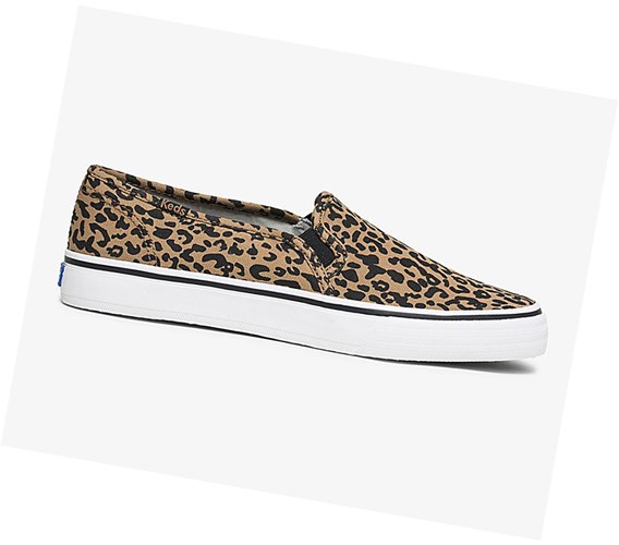 Keds Double Decker Animal Slip On Tenisky Damske Hnede | ZSHCPO-604