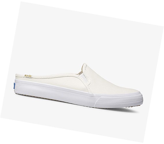 Keds Double Decker Mule Kozene Slip On Tenisky Damske Biele | WECRON-720