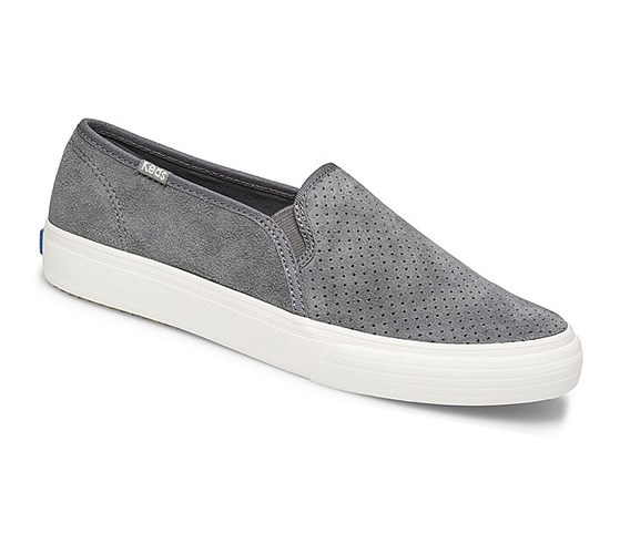 Keds Double Decker Perf Semisove Fall Slip On Tenisky Damske Siva | ITLRNO-210