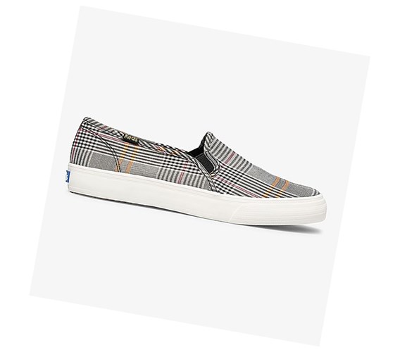 Keds Double Decker Plaid Slip On Tenisky Damske Čierne Viacfarebný | ANXLTR-028
