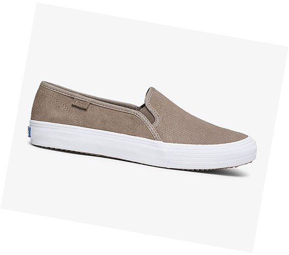 Keds Double Decker Semisove Fall Slip On Tenisky Damske Siva | XHSVOE-537