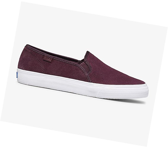 Keds Double Decker Semisove Fall Slip On Tenisky Damske Červené | YRIQUF-360