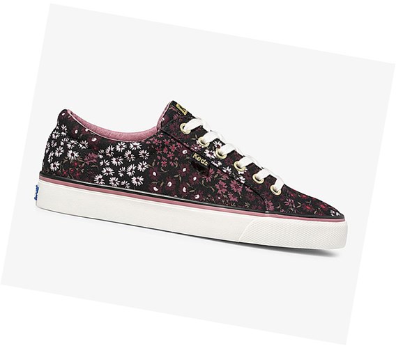 Keds Jump Kick Floral Snurovacie Topanky Damske Čierne | URQMFT-089