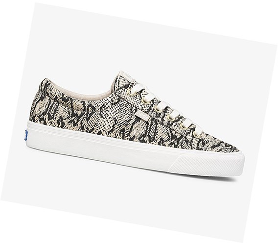 Keds Jump Kick Snake Snurovacie Topanky Damske Krém Čierne | AOEJZV-609