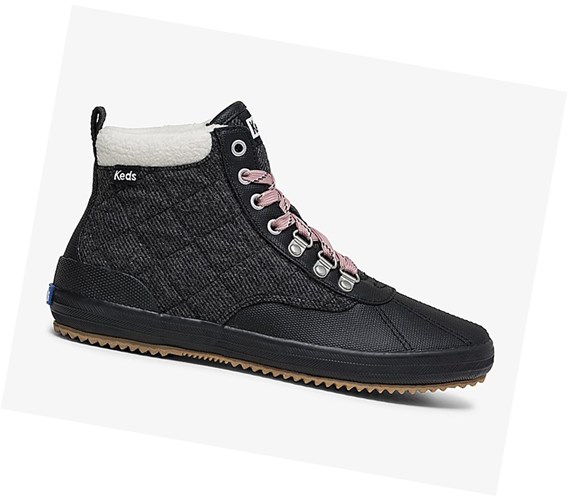 Keds Scout Boot II Vody Vysoké Čižmy Damske Čierne | OVCWIH-087