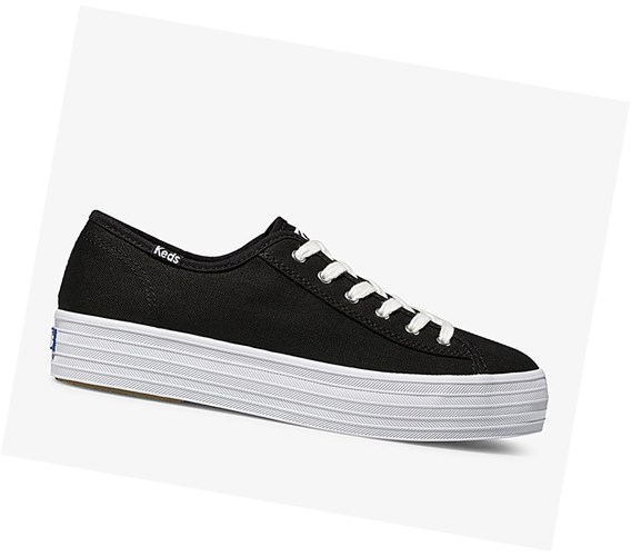 Keds Triple Kick Snurovacie Topanky Damske Čierne | VKHBGR-027