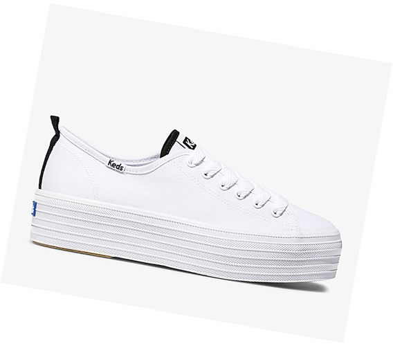 Keds Triple Up Seasonal Snurovacie Topanky Damske Biele | GRVJYF-670