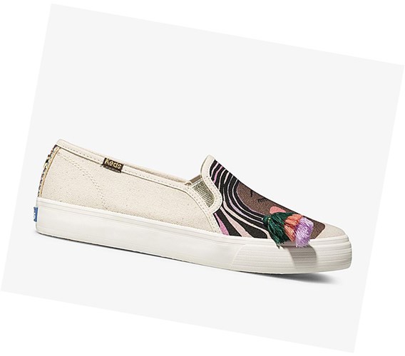 Keds x Jungalow Double Decker Duet Slip On Tenisky Damske Béžové Viacfarebný | XJPTZI-684