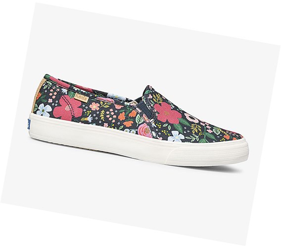 Keds x Rifle Paper Co Double Decker Wild Rose Slip On Tenisky Damske Námornícka Modrá | WNODTK-726