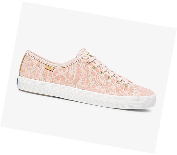 Keds x Rifle Paper Co Kickstart Tapestry Snurovacie Topanky Damske Ruzove | MJXVFO-283