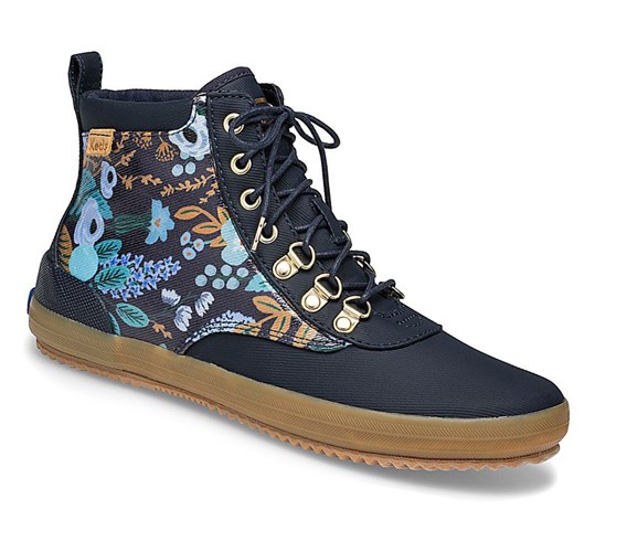 Keds x Rifle Paper Co. Scout Vody Snurovacie Topanky Damske Námornícka Modrá Viacfarebný | NLQRMH-285