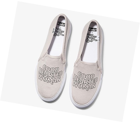 Keds x The Bee & The Fox Double Decker ‘Good Hearted Woman’ Slip On Tenisky Damske Lavendel | NLDWYU-943