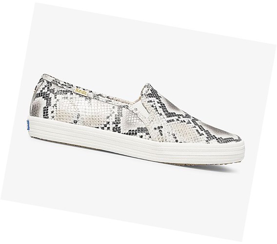 Keds x kate spade new york Double Decker Snake Kozene Snurovacie Topanky Damske Krém Čierne | HSEVWF-761