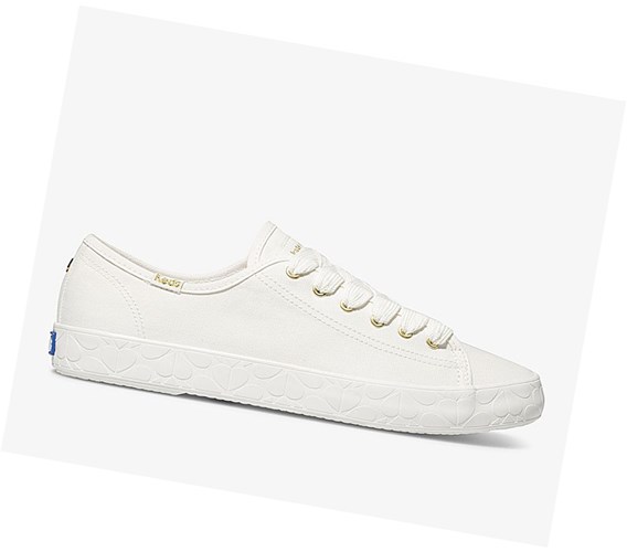 Keds x kate spade new york Kickstart Logo Foxing Snurovacie Topanky Damske Biele | CLJGFT-701